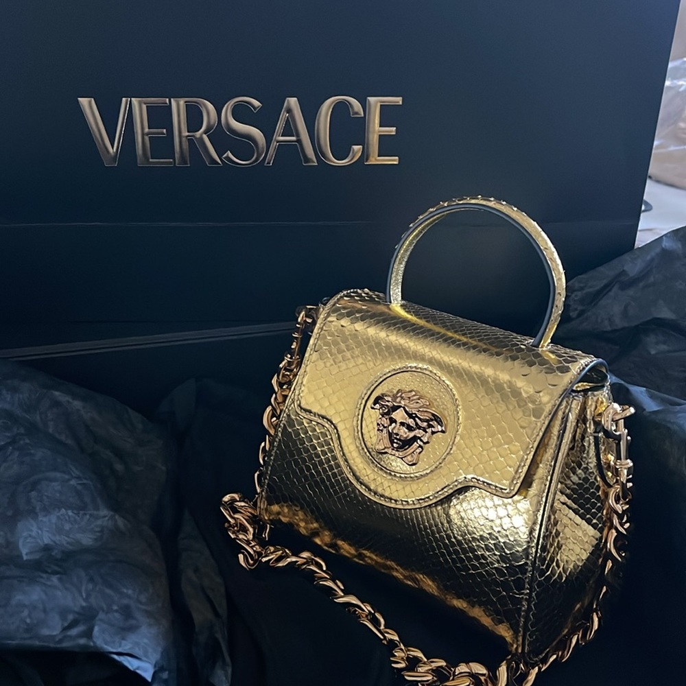 Versace top handle good python bag - Picture 5 of 5